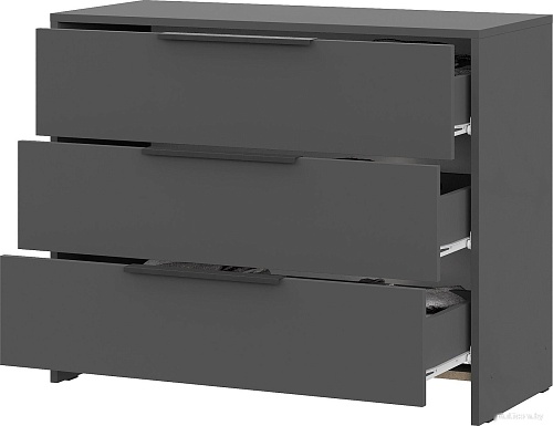 Комод Mio Tesoro Камелия 1К 3 ящика (графит серый)