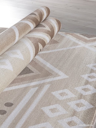 Ковер для жилой комнаты Merinos Iris МР24-STAN-CREAM-BROWN (2х3)