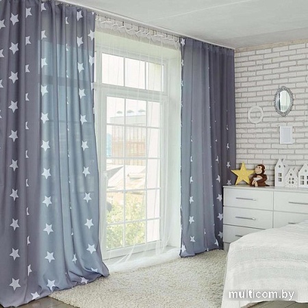 Этель Grey 1.45x2.6 м (серый, 2 шт)