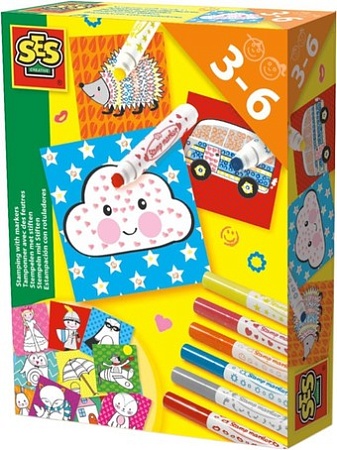 Набор для рисования SES Creative Поставь печать при помощи маркера 14896