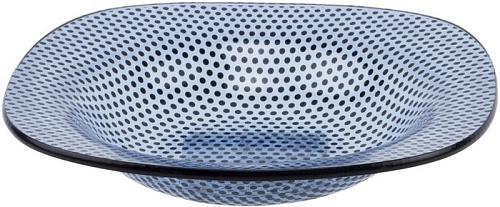 Тарелка глубокая Zibo Shelley Blue Dots S354108R/B