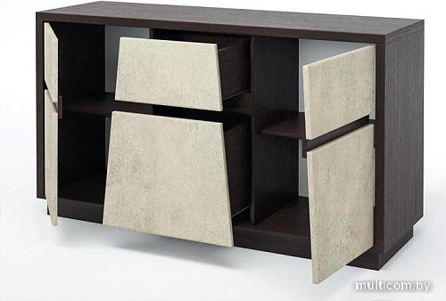 Тумба КМК Мебель Нирвана 2Я2Д 0555.3 (дуб кентерберри т./камень серый)