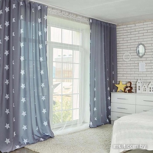 Этель Grey 1.45x2.6 м (серый, 2 шт)