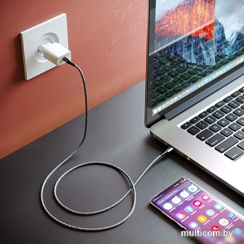 Кабель Olmio USB Type-C - USB Type-C 040275 (1.2 м, черный)