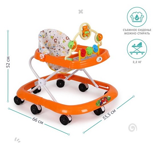 Ходунки Alis Мишка 8 (оранжевый)