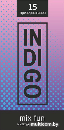 Рельефные презервативы Indigo Mix Fun №15 микс удовольствий