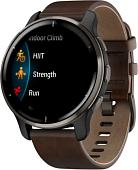 Умные часы Garmin Venu 2 Plus (черный/коричневый)