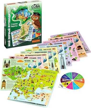 Развивающая игра Bondibon Умная сова. Страны Европы ВВ4337