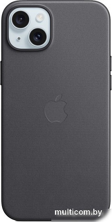 Чехол для телефона Apple MagSafe FineWoven Case для iPhone 15 Plus (черный)