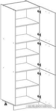 Шкаф-пенал Anrex Alesia 3D/60-F1 (серый/сосна винтаж)