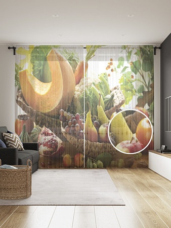Комплект штор JoyArty Фруктовый натюрморт 1.45x2.65 м tul_8842_145x265 (2 шт)