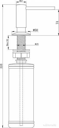 Дозатор для жидкого мыла Paulmark Decus D004-LG (светлое золото)