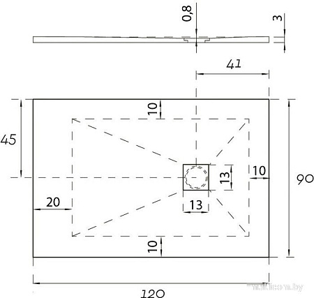 Душевой поддон Aquanet Pleasure New 120x90 258877