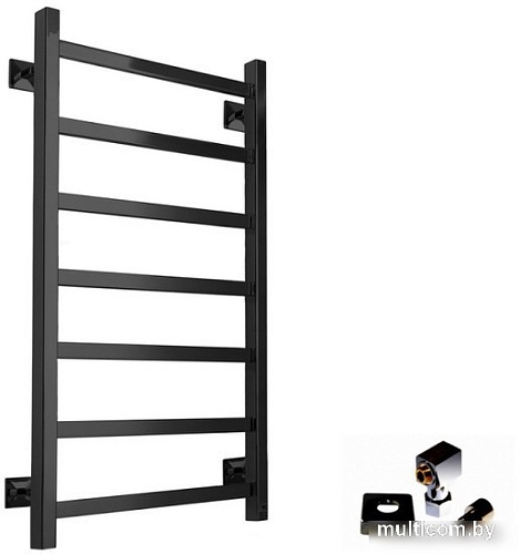 Полотенцесушитель Ростела Экспи Квадро V30 1/2" 7 перекладин 40x80 см (черный)