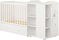 Кроватка-трансформер Polini Kids French 900, Amis, с комодом (белый)