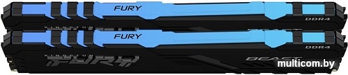 Оперативная память Kingston FURY Beast RGB 2x8GB DDR4 PC4-25600 KF432C16BBAK2/16
