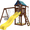 Игровой комплекс National Tree Company c качелями лодочка и подвесным плетеным креслом IgroWoods ДП-2 Premium