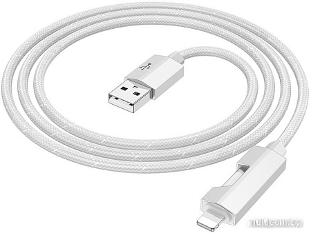 Кабель Hoco U123 USB Type-A - Lightning (1.2 м, серый)