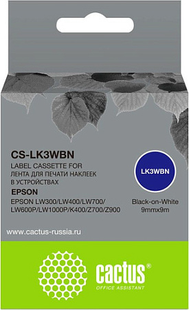 Картридж CACTUS CS-LK3WBN (аналог Epson LK3WBN)