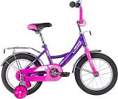 Детский велосипед Novatrack Vector 14 2020 143VECTOR.LC20 (фиолетовый/розовый)