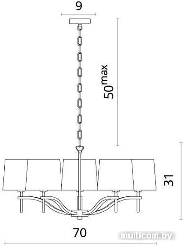 Подвесная люстра Divinare Soprano 1341/02 LM-5