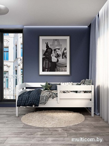 Кровать-тахта EcoWood Атланта 80x160 с ящиками ECO.001.00051.80-160.W
