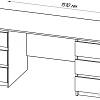 Стол Mio Tesoro Кастор 6 ящиков 151x65 2.03.06.040.3 (дуб сонома)