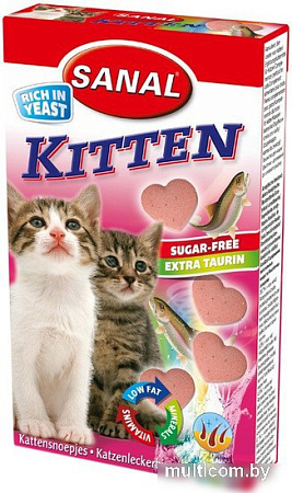 Лакомство для кошек Sanal Kitten с лососем и таурином 30 г