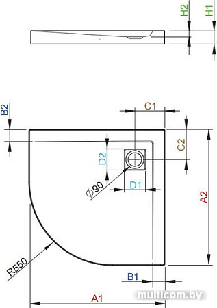 Душевой поддон Radaway Argos A 90x90 [4AA99-01]