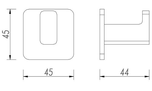 Крючок для ванны Omnires Neslon NL80115CR