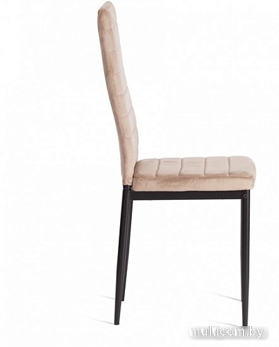 Стул TetChair Easy Chair металл/вельвет (бежевый/черный)