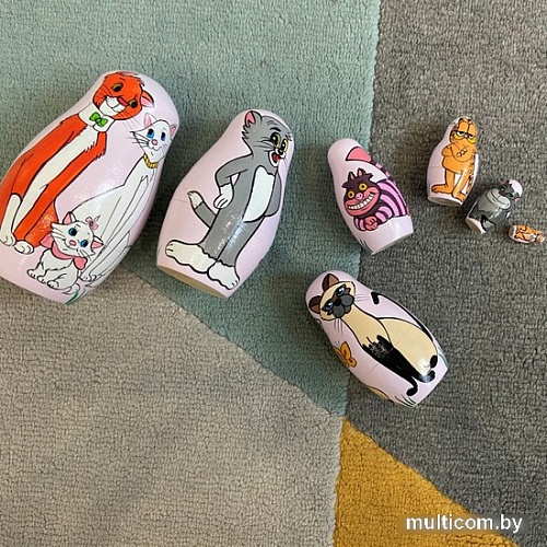 Развивающая игра Брестская Матрешка С кошками Диснея (набор 7 шт)