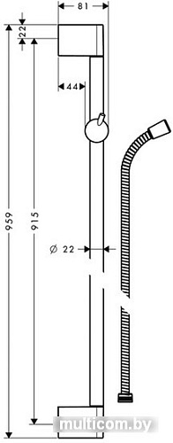 Душевая штанга Hansgrohe Crometta 27614000