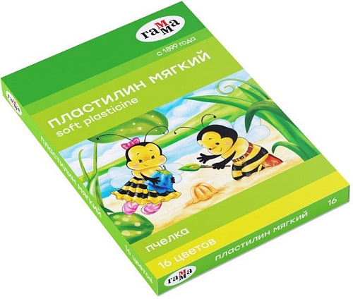 Пластилин восковой Гамма Пчелка 280030Н (16 цв)