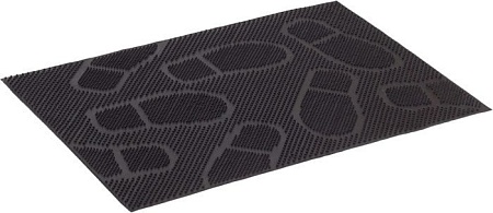 Придверный коврик SunStep Следы 40х60 31-022 (черный)