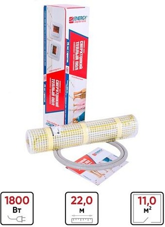 Нагревательный мат Energy ОО-УТ-00638 (1800 Вт, 11 м.кв.)