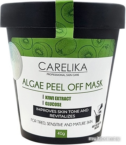 Carelika Маска для лица альгинатная Algae Peel Off Mask Kiwi Extract Glucose (40 г)