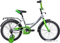 Детский велосипед Novatrack Vector 18 (серебристый/зеленый, 2019)