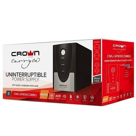 Источник бесперебойного питания CrownMicro CMU-SP800 COMBO
