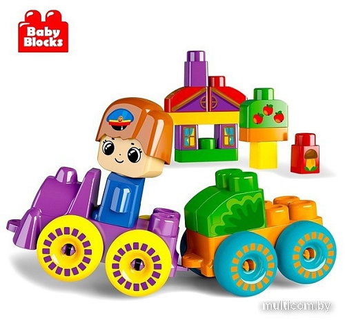 Конструктор Десятое королевство Baby Blocks 03908 Веселый паровозик