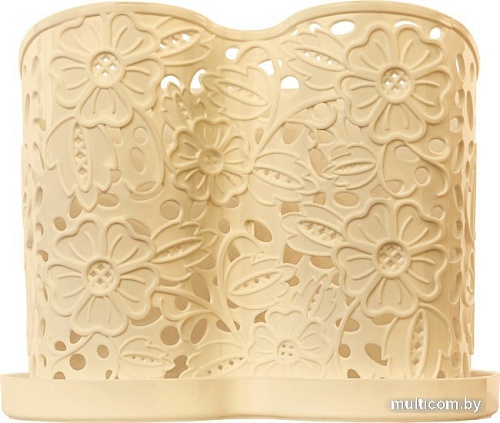 Лоток для столовых приборов Альтернатива Сердце М6253 (светло-желтый)