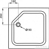 Душевой уголок Triton Тау-Блэк 90x90 (черный, с поддоном)