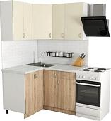 Угловая кухня Хоум Лайн Агата 1200х1300 угловой (дуб сонома/ваниль)