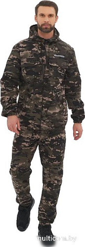 Костюм Huntsman Стрелок летний Сорочка смесовая Черный мультикам (р-р 52-54/170-176)