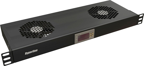 Блок вентиляторов для серверного шкафа Hyperline TRFA-WB-MICR-2F-RAL9004