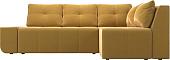 Угловой диван Mebelico Амадэус 109691 (правый, микровельвет, желтый)