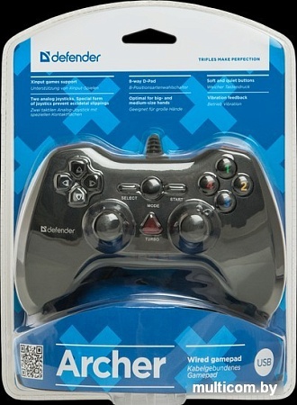 Геймпад Defender Archer USB-PS2/3