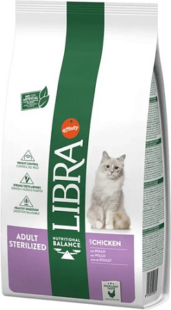 Сухой корм для кошек Libra Adult Sterilized with Chicken (для стерилизованных с курицей) 8 кг