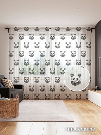 Комплект штор JoyArty Мишки-панды 1.45x2.65 м tul_55332_145x265 (2 шт)