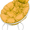 Кресло M-Group Папасан мини 12060111 (белый/желтая подушка)